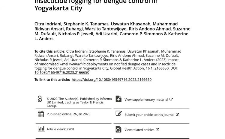  Impact of randomised wmel Wolbachia deployments on notified dengue cases and insecticide fogging for dengue control in Yogyakarta City